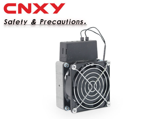 150 W Black Control Cabinet Heater Aluminum Alloy Material With Fan