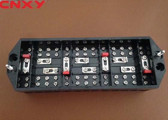 New Black Bakelite 3 Phase Terminal Block 80 A Limit Current With Transparent Cover