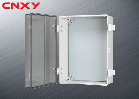 Plastic Hinged Electrical Distribution Box Flame Resistant With Clear Lid
